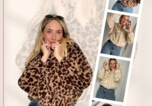 Campera Teddy Print con capucha